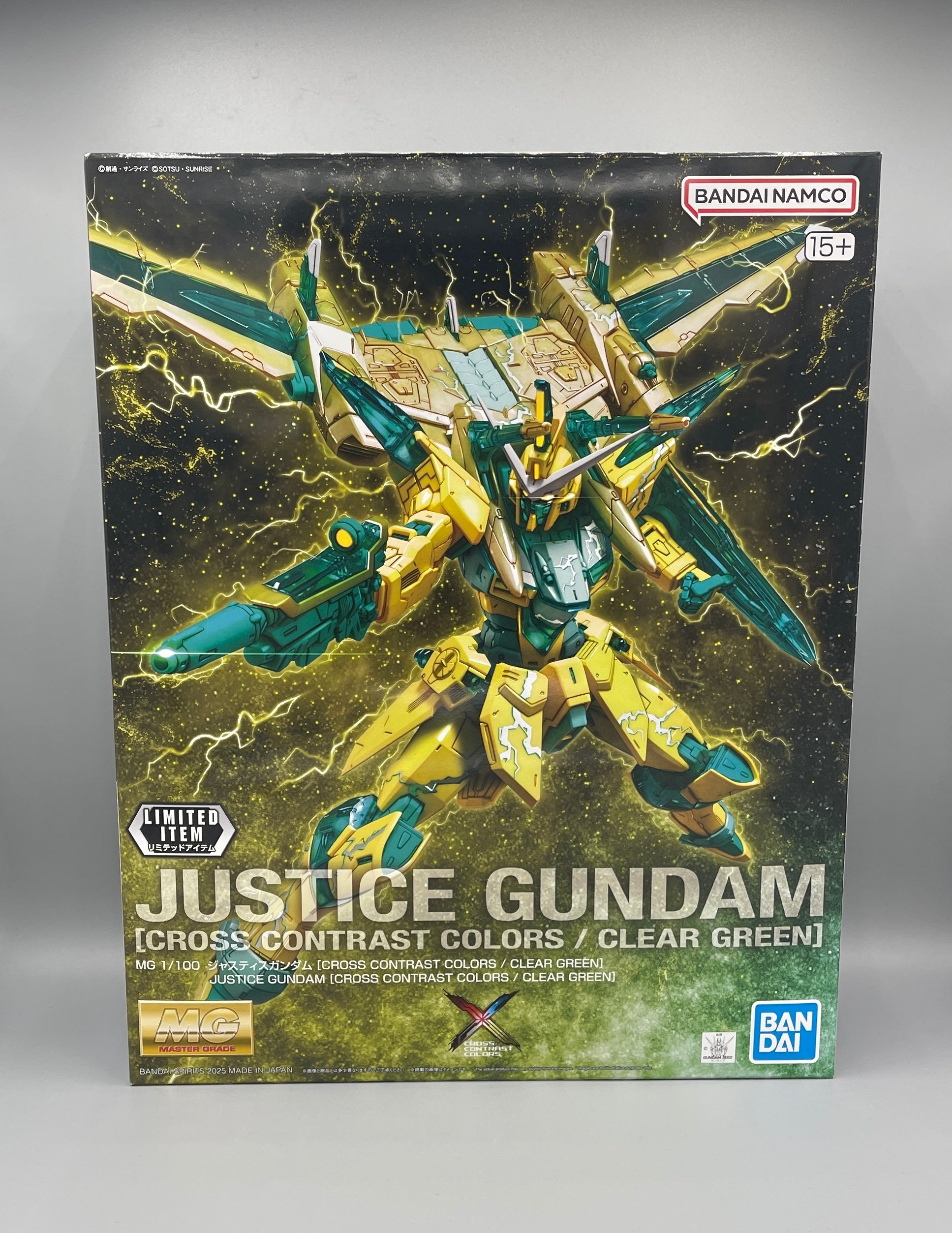 P-Bandai MG 1/100 Justice Gundam [Cross Contrast Colors / Clear Green] Model Kit