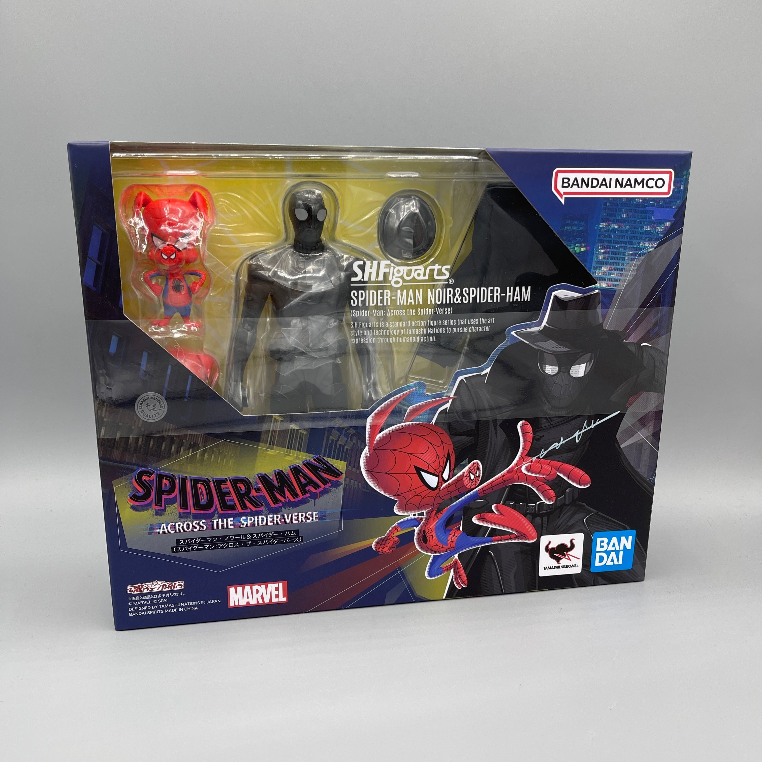 Bandai S.H. Figuarts Spider-Man: Across The Spider-Verse Spider-Man Noir & Spider Ham Action Figure