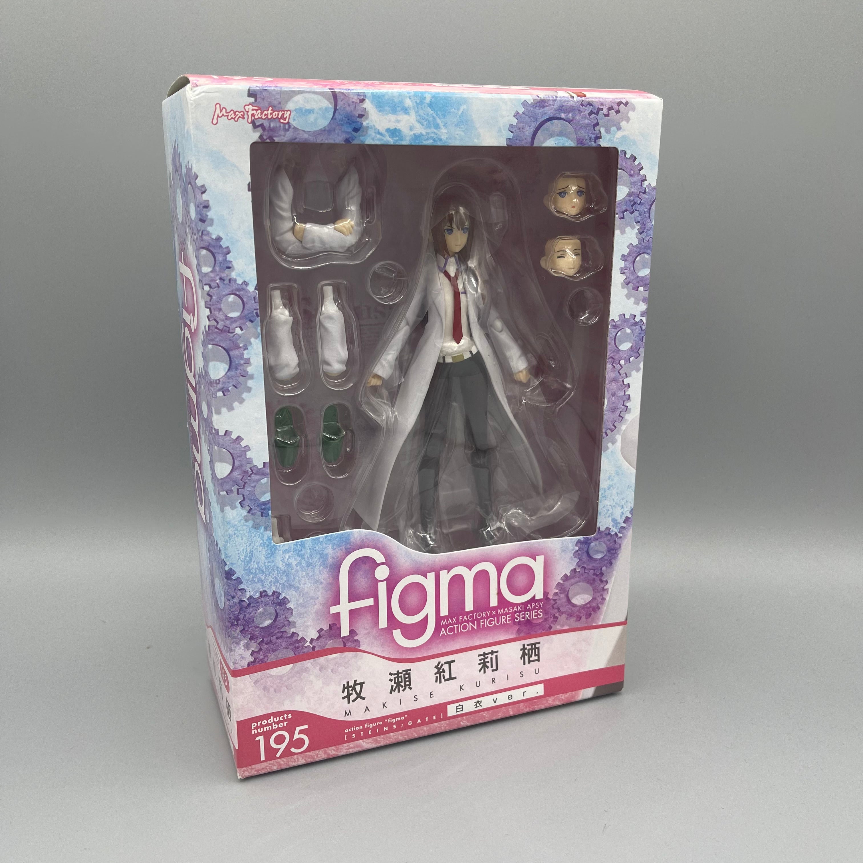 Max Factory Figma #195 Steins Gate Makise Kurisu Lab Coat Ver. Action Figure