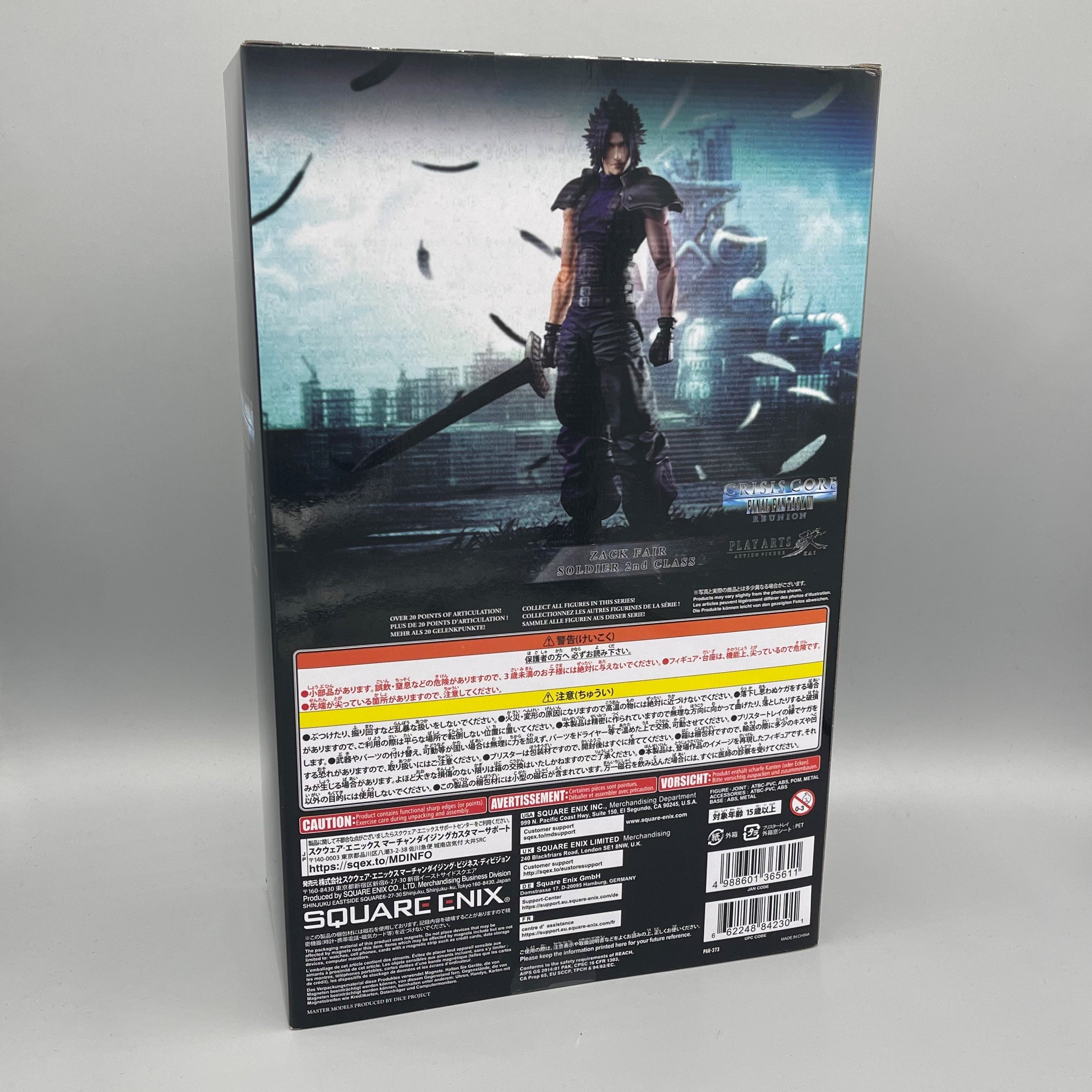 Play Arts Kai Crisis Core Final Fantasy Reunion Zack Fair 2nd Class Action Figure