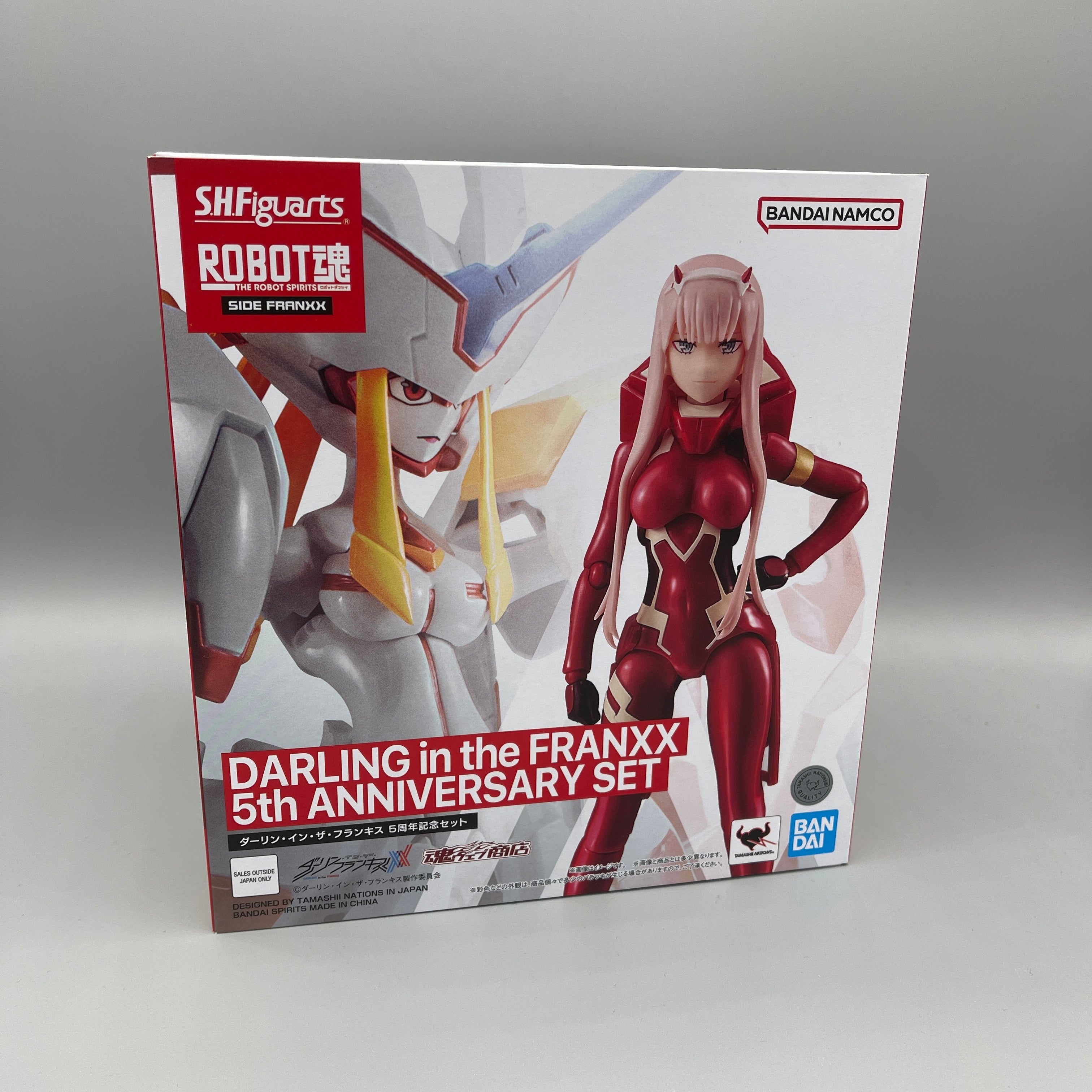 Bandai S.H. Figuarts x The Robot Spirits - Darling in the Franxx - Zero Two & Strelizia 5th Anniversary Action Figure Set